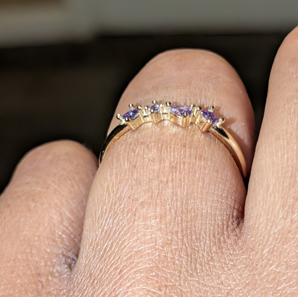 925 beautiful sparkling promise ring sz 6 - Picture 4 of 16